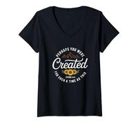 Mujer Perhaps You were Created For Such A Time As This Bible Verse Camiseta Cuello V