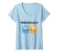 Mujer Periódicamente Linda Tabla Periódica de Elementos Adorable Amigo Camiseta Cuello V