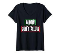 Mujer Permitir opciones de permisos No permitir Camiseta Cuello V