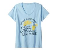 Mujer Pero Dios mío, está Haciendo Limonada en un Puesto de Limonada Camiseta Cuello V