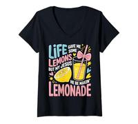 Mujer Pero Dios mío, está Haciendo Limonada en un Puesto de Limonada Camiseta Cuello V