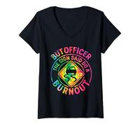 Mujer Pero el Oficial el Letrero Dijo Que Haz un Agotamiento Divertido Burnouts Diciendo Camiseta Cuello V