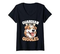 Mujer Perro Alabai Guardian of The Giggles Camiseta Cuello V