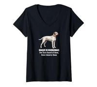 Mujer Perro Braque du Bourbonnais Pocos Saben Que Menos merecen fanáticos de Las Mascotas Camiseta Cuello V