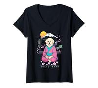 Mujer Perro de montaña de los Pirineos Gran pirineo Camiseta Cuello V