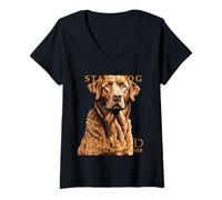 Mujer Perro del Territorio de Maryland The Retriever 2 Camiseta Cuello V
