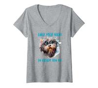 Mujer Perro despeinado - No me mires en Este Tono Camiseta Cuello V