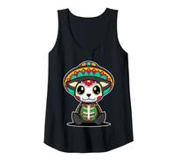 Mujer Perro Día delos Muertos Calavera Azúcar Mexicana Kawaii Camiseta sin Mangas