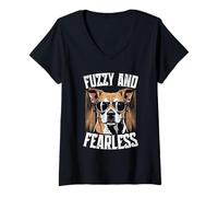 Mujer Perro Kangal Fuzzy And Fearless Camiseta Cuello V