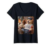 Mujer Perro Labrador Retriever Jubilado 2026, ya no es mi Problema Camiseta Cuello V