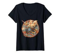 Mujer Perro Samurai Chihuahua Camiseta Cuello V