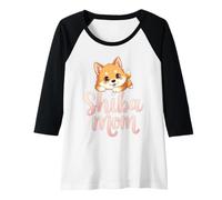 Mujer Perro Shiba Mom, Shiba Inu Mama, lindo cachorro Camiseta Manga Raglan