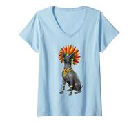 Mujer Perro Xolo Azteca Xoloitzcuintli Camiseta Cuello V