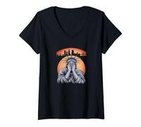 Mujer Perros Amantes OVNI Alien Funny Merch Extraterrestre Mascota Peludo Camiseta Cuello V