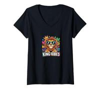 Mujer Perros Amantes OVNI Alien Funny Merch Extraterrestre Mascota Peludo Camiseta Cuello V