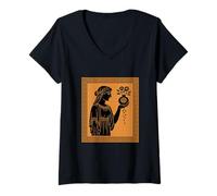 Mujer Perséfone Diosa Primavera Mitología Griega Antigua Grecia Arte Camiseta Cuello V