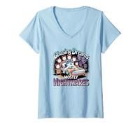 Mujer Persiguiendo sueños principalmente pesadillas Humor divertido del sueño Camiseta Cuello V