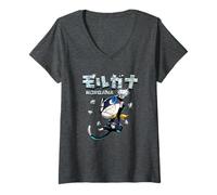 Mujer Persona 5 Morgana with Kanji and Diamonds RPG Video Game Camiseta Cuello V