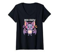 Mujer Personajes Familiares de Halloween de Boo Crew a Juego Camiseta Cuello V