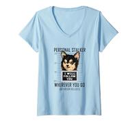 Mujer Personal Stalker Perro Chihuahua I Will Follow You Camiseta Cuello V