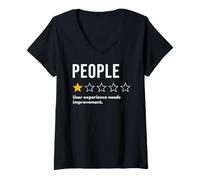 Mujer Personas Que una Estrella Necesita mejoras no recomendaría Camiseta Cuello V