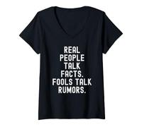 Mujer Personas Reales Hablan Hechos tontos Hablar Rumores Sabiduría Hombres Mujeres Camiseta Cuello V