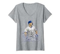 Mujer Pete Alonso | Jugadores de béisbol de la MLB de Nueva York M | MLBPAL303N Camiseta Cuello V