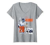 Mujer Pete Alonso | Jugadores de béisbol de la MLB de Nueva York M | MLBPAL304N Camiseta Cuello V