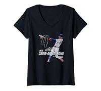 Mujer Pete Crow-Armstrong MLBPA Dynamic Pose, béisbol de Chicago Camiseta Cuello V