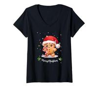 Mujer Petit Biscuit pour Amoureux de Noël, Hommes, Femmes Camiseta Cuello V