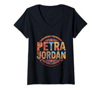 Mujer Petra City Name Travel Souvenir - Regalo turístico Camiseta Cuello V