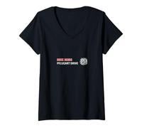 Mujer Pflugart Drive Logo Bandlogo, tamaño pequeño Camiseta Cuello V