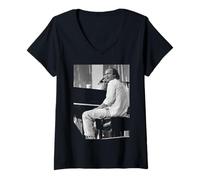 Mujer Phil Collins en el Concierto de Ayuda en Vivo del Estadio JFK de Filadelfia Camiseta Cuello V