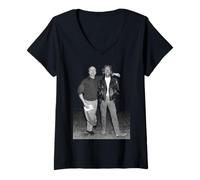 Mujer Phil Collins & Eric Clapton Antes del Concierto de Royal Albert Hall Camiseta Cuello V