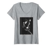 Mujer Phil Lynott Bailando en la luz de la Luna Thin Lizzy Live 1977 Camiseta Cuello V