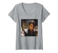 Mujer Philip Oakey Human League The Face Mag Cover de Simon Fowler Camiseta Cuello V