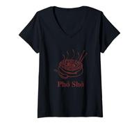 Mujer Pho SHO - Sin Duda, Sopa de Carne de Res de Cocina vietnamita Hombres Mujeres Camiseta Cuello V
