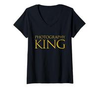 Mujer Photography King Best Professional Student Photographer Camiseta Cuello V