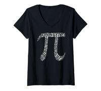 Mujer Pi Day Symbol 3.14 Divertidos maestros frikis de matemáticas Camiseta Cuello V