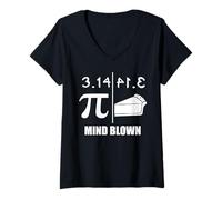 Mujer Pi es Igual a Pastel 3.14 La Mente soplada Pi es Igual a Pastel Camiseta Cuello V