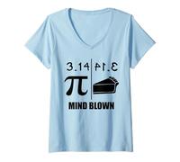 Mujer Pi es Igual a Pastel 3.14 La Mente soplada Pi es Igual a Pastel Camiseta Cuello V