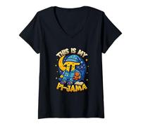Mujer Pi Pijama Matemáticas Camisa de Dormir Escuela This Is My Pi-Jama Camiseta Cuello V