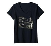 Mujer Pianista de Jazz Chick Corea Regreso para Siempre por Dick Barnatt Camiseta Cuello V