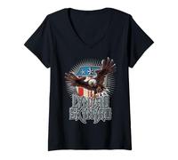 Mujer Pick Em Up Eagle Free Bird Stars Stripes Rock Camiseta Cuello V