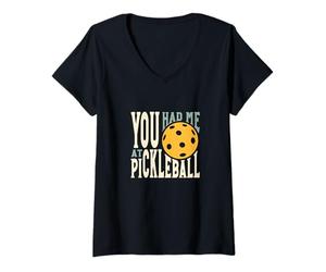 Mujer Pickleball Divertido Que me tenías en Pickleball Camiseta Cuello V