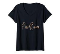 Mujer Pico Rivera California Diseño elegante vintage Camiseta Cuello V