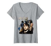 Mujer Piedra filosofal de Harry Potter | Mercancía Oficial | WBUHPT02 Camiseta Cuello V