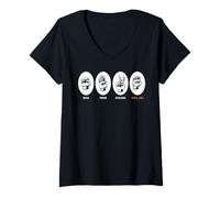 Mujer Piedra, Papel o Tijeras; Sierra de Mesa; Carpintero Camiseta Cuello V