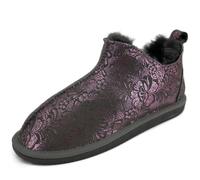 Mujer Piel de Cordero Zapatillas Angel Auténtico Piel de Oveja Zapatos Piel