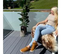 Mujer Piel de Cordero Zapatillas Cinderella Zapatilla Auténtico Piel de Oveja